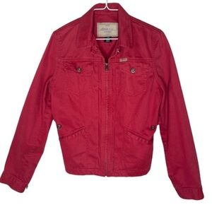 Lauren Ralph Lauren Women’s Red Trucker Jacket Size Petite Small